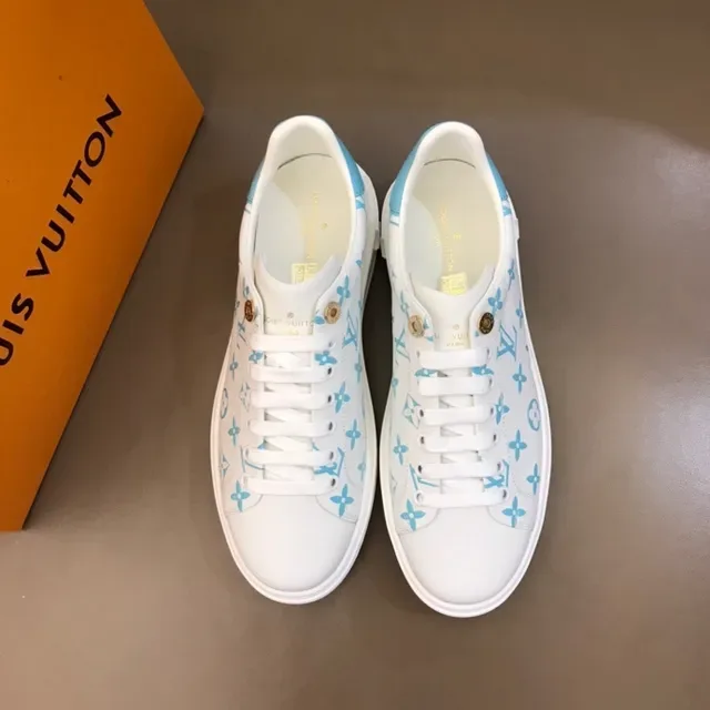 Louis Vuitton Run Away White and Light Blue Monogram Lifestyle Sneakers 9