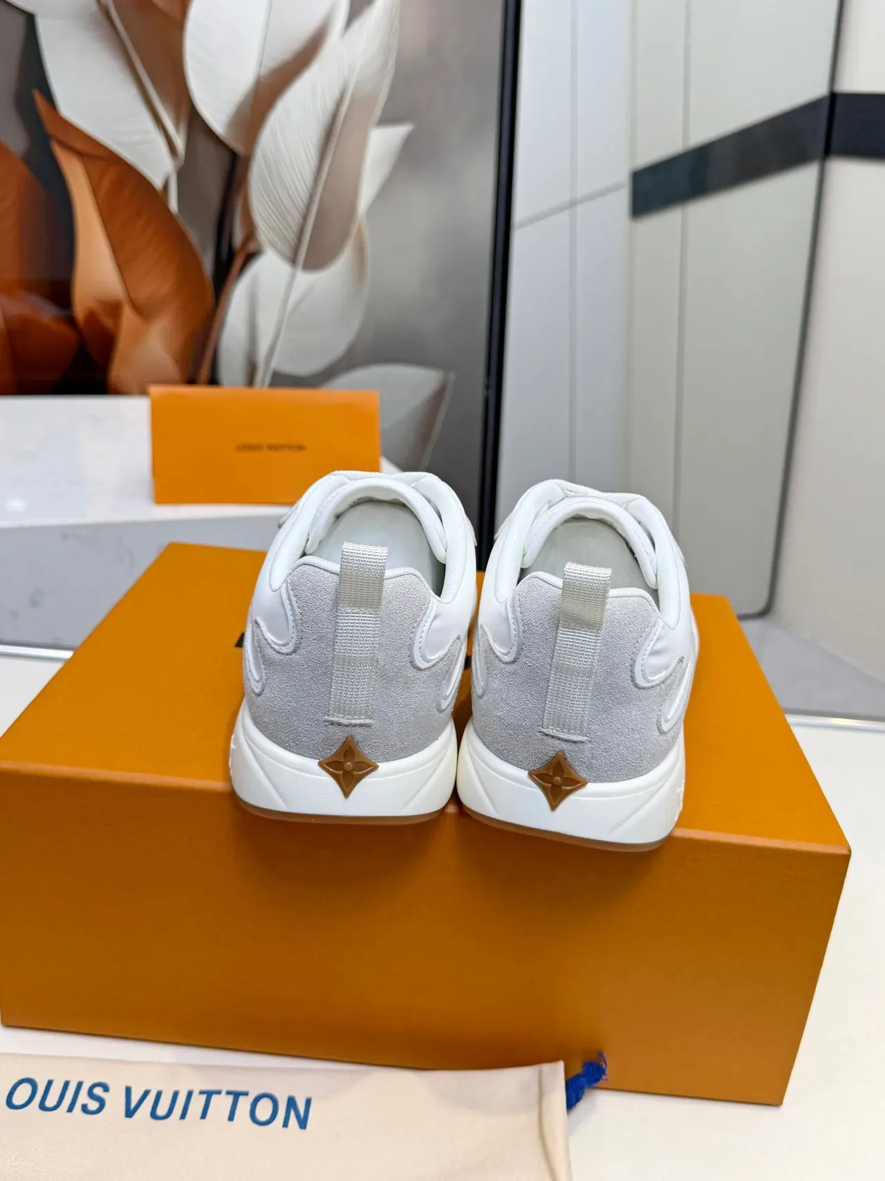 Louis Vuitton Run Away White and Light Gray Lifestyle Sneakers 2