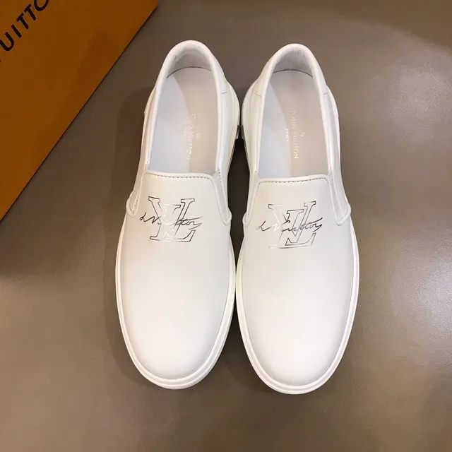 Louis Vuitton Run Away White Slip-On Loafers 3