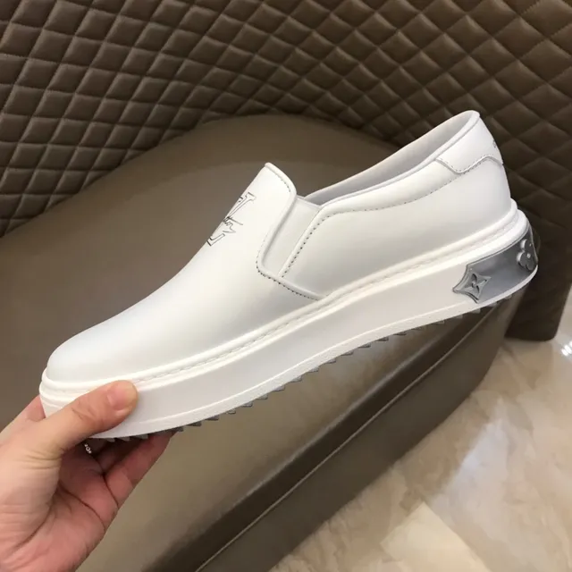 Louis Vuitton Run Away White Slip-On Loafers 5