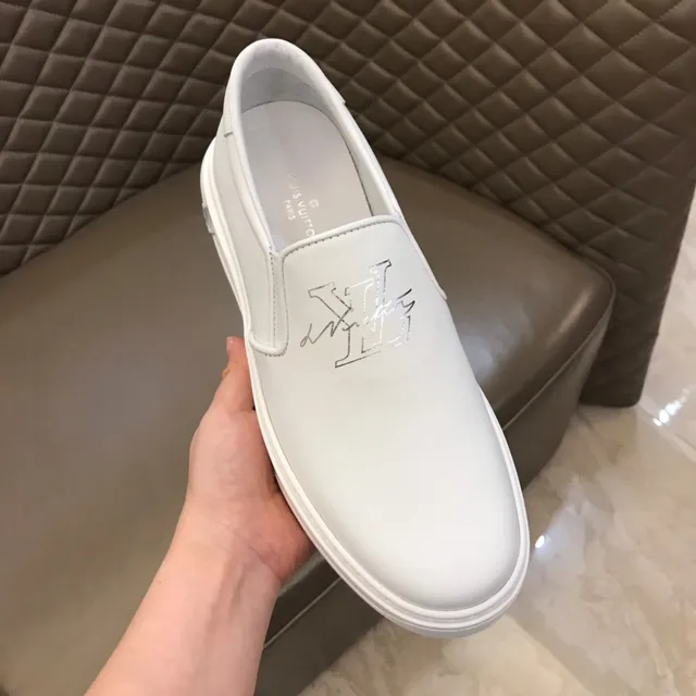 Louis Vuitton Run Away White Slip-On Loafers 6