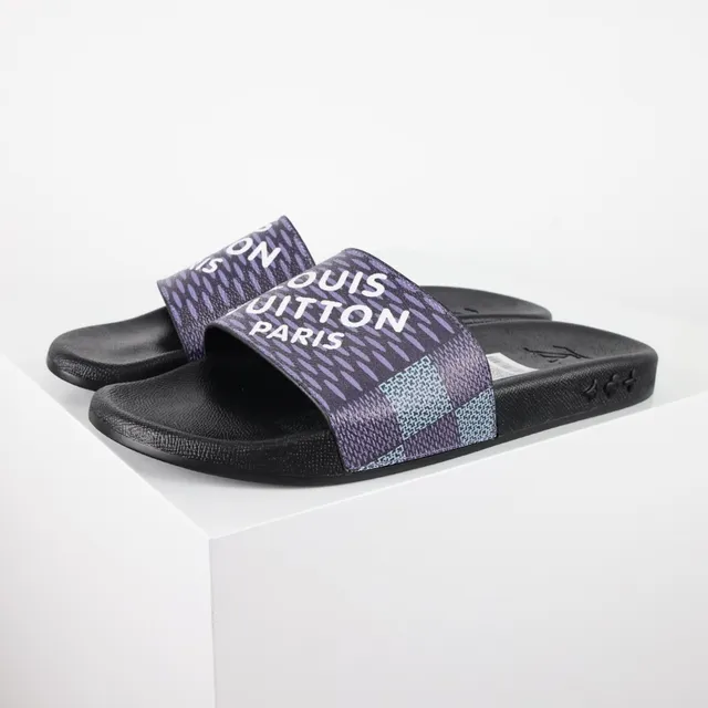 Louis Vuitton Slide Purple and Blue Monogram Slippers 2