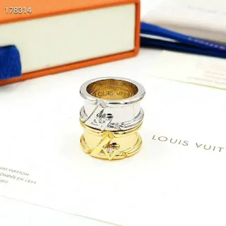 Louis Vuitton Stacked Two-Tone Monogram Motif Ring