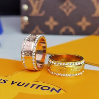 Louis Vuitton Turnaround Ring Rose Gold and Yellow Gold Crystal-Pavé Rings