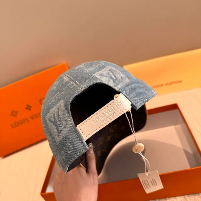 Louis Vuitton Two-Tone Denim and Monogram Baseball Cap 3