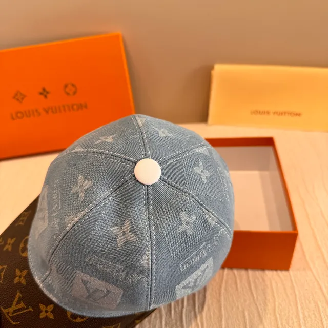 Louis Vuitton Two-Tone Denim and Monogram Baseball Cap 5