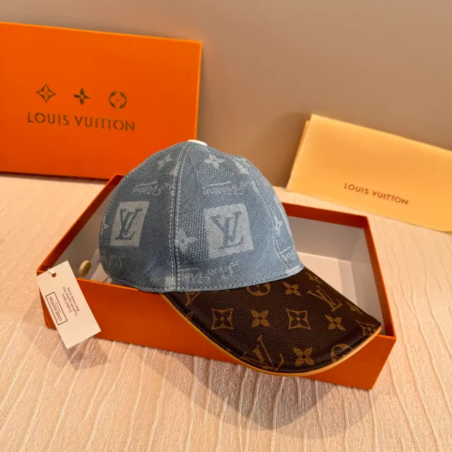 Louis Vuitton Two-Tone Denim and Monogram Baseball Cap 8