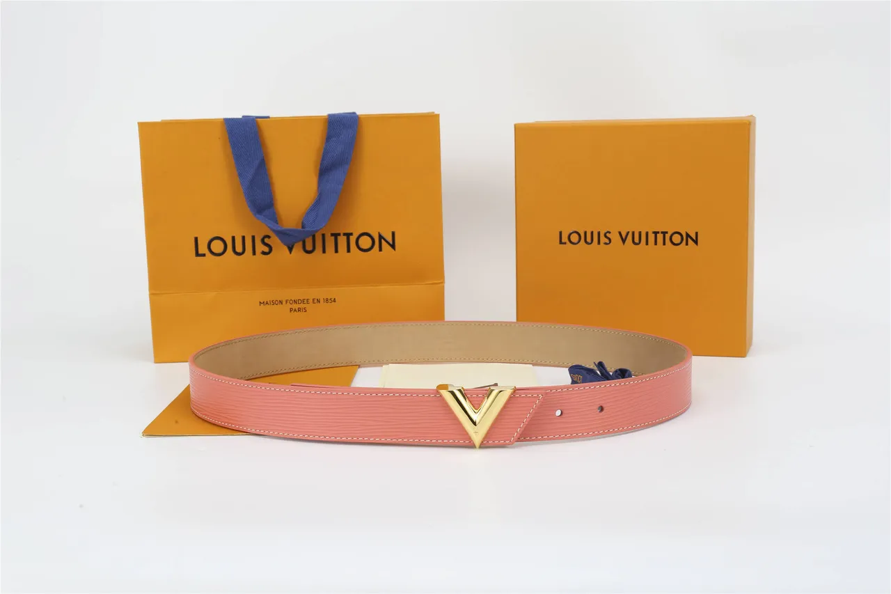 লুইস ভিটন V Belt করাল পিঙ্ক চামড়ার বেল্ট 3