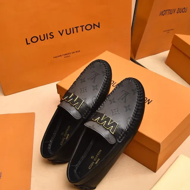 Louis Vuitton VV Loafer Black Monogram Leather Loafers 3