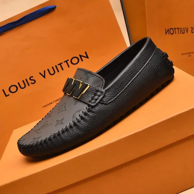 Louis Vuitton VV Loafer Black Monogram Leather Loafers 5