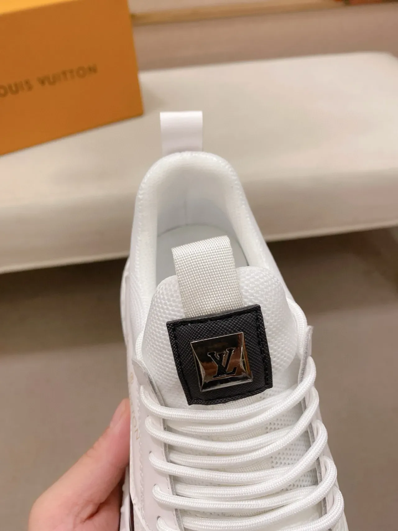 Louis Vuitton White Black Embossed Monogram Upper Sculpted Midsole Lifestyle Sneakers 6