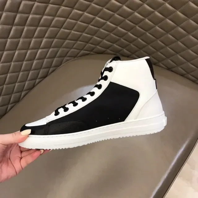 Louis Vuitton White Black High-Top Monogram-Logo Lifestyle Sneakers 3