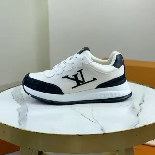 Louis Vuitton White Navy Monogram Canvas Panels Sculpted Midsole Lifestyle Sneakers