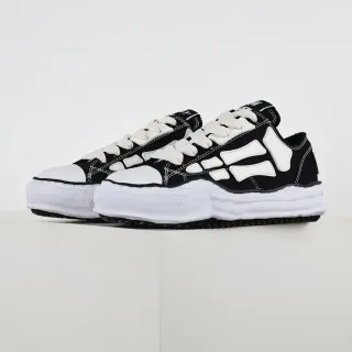 Maison Margiela Black White Deconstructed Stitched-Panel Lifestyle Sneakers