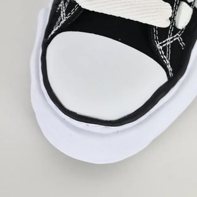 Maison Margiela Black White Deconstructed Stitched-Panel Lifestyle Sneakers 5