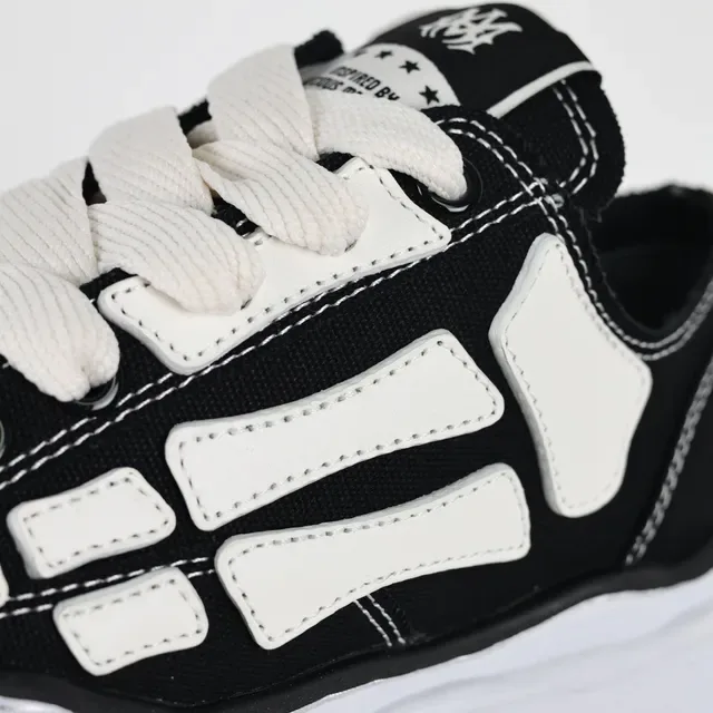 Maison Margiela Black White Deconstructed Stitched-Panel Lifestyle Sneakers 6