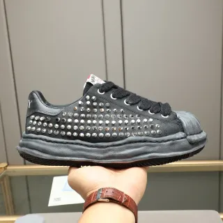Maison Margiela MM6 Black Gray Studded Deconstructed Lifestyle Sneakers