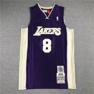 Mitchell & Ness Hardwood Classics Lakers Kobe Bryant Purple Cream Jersey