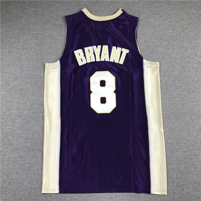Mitchell & Ness Hardwood Classics Lakers Kobe Bryant Purple Cream Jersey 2
