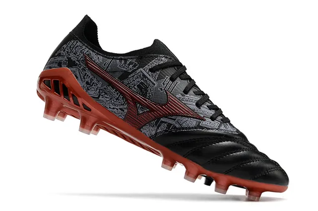 Mizuno Morelia Neo Black Red Gray Firm-Ground Chaussures de football 3