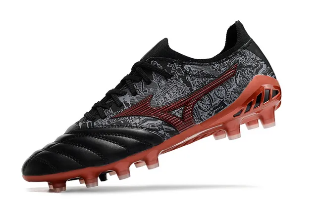 Mizuno Morelia Neo Black Red Gray Firm-Ground Chaussures de football 4