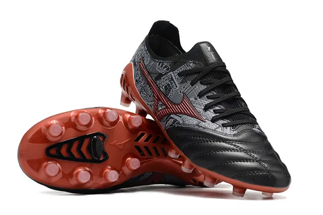 Mizuno Morelia Neo Black Red Gray Firm-Ground Chaussures de football 5