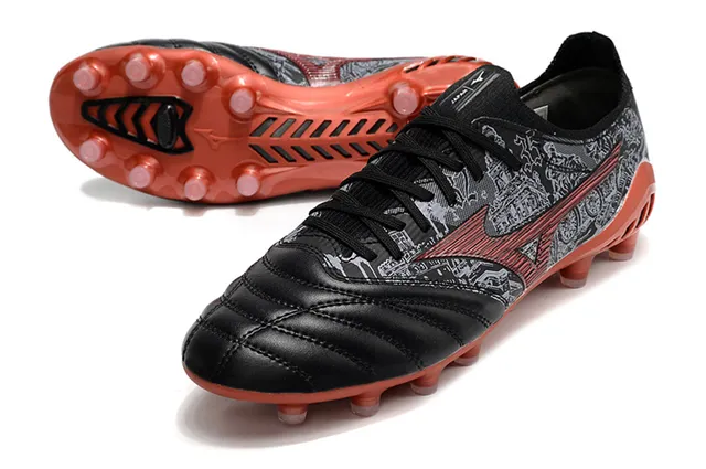 Mizuno Morelia Neo Black Red Gray Firm-Ground Chaussures de football 6