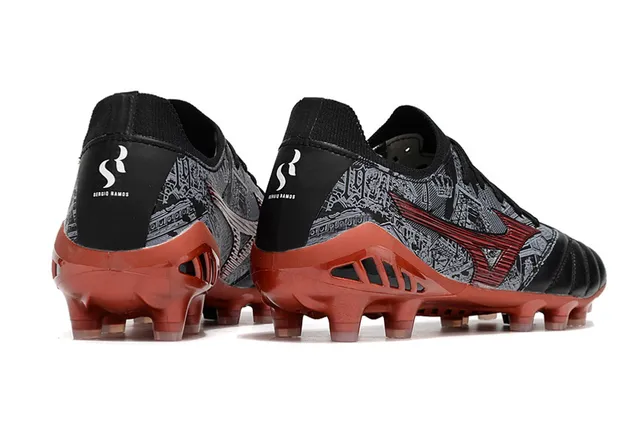 Mizuno Morelia Neo Black Red Gray Firm-Ground Chaussures de football 7