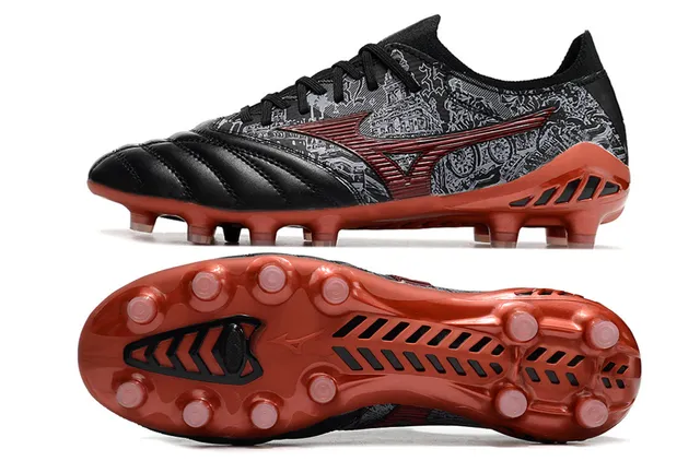 Mizuno Morelia Neo Black Red Gray Firm-Ground Chaussures de football 9