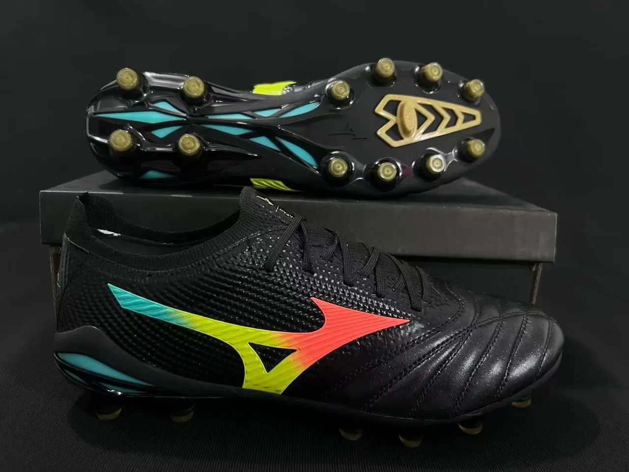 Mizuno Morelia Neo Gradient Black Firm-Ground Soccer Shoes 7