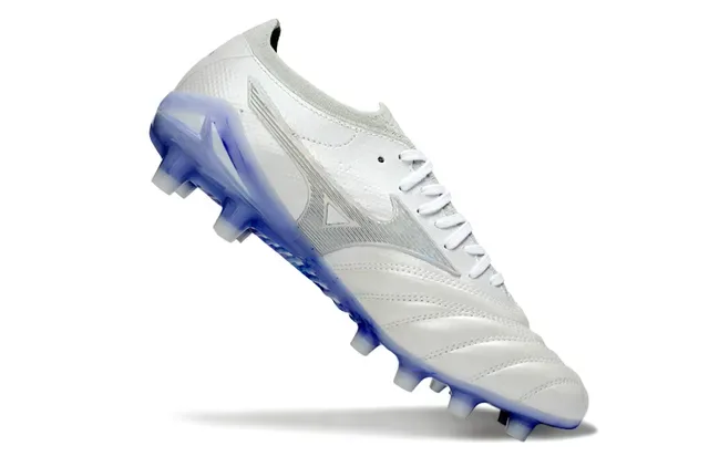 Mizuno Morelia Neo White and Translucent Blue Firm-Ground Soccer Shoes 2