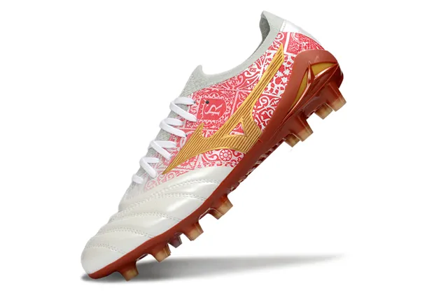 Mizuno Morelia Neo White Red Gold Firm-Ground Soccer Shoes 3