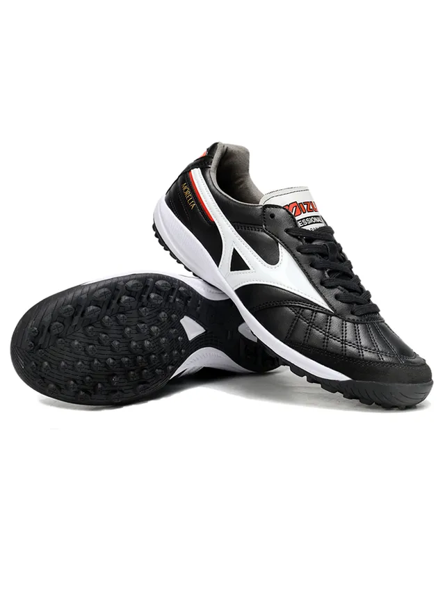 Mizuno Morelia White Black Red أحذية كرة القدم الداخلية 18