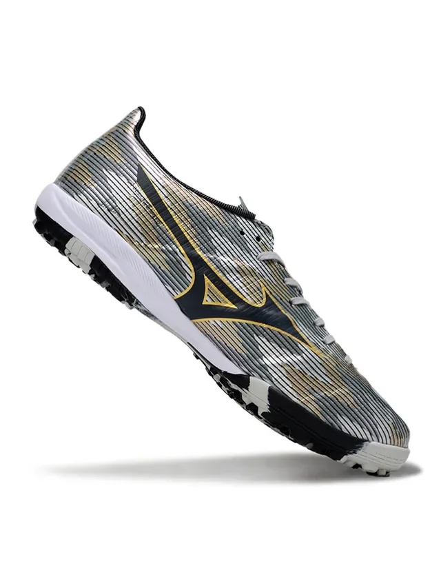 Mizuno White Multicolor Iridescent Upper Glitch-Print Detailing Artificial-Grass Soccer Shoes 23