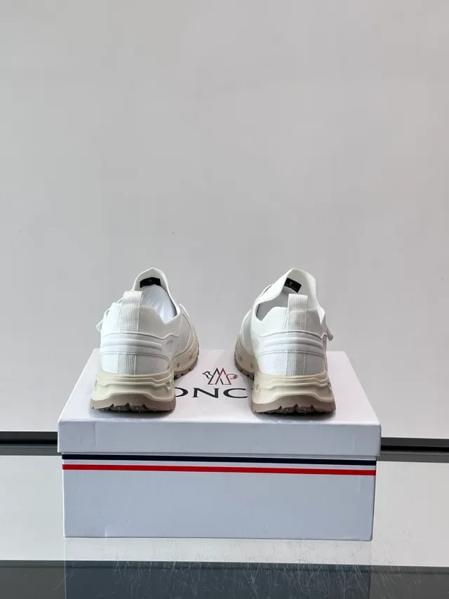 Moncler White Mesh Slip-On Sneakers 3