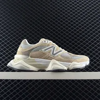 New Balance 342326 米色灰色 分层鞋底 麂皮和网面鞋面 厚底运动鞋