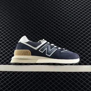 New Balance 574 Navy and Cream Lifestyle Sneakers