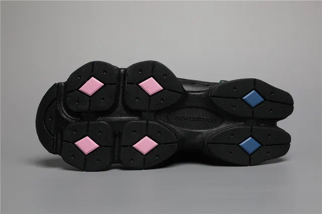 New Balance 9060 tênis chunky pretos azuis teal e rosa 6