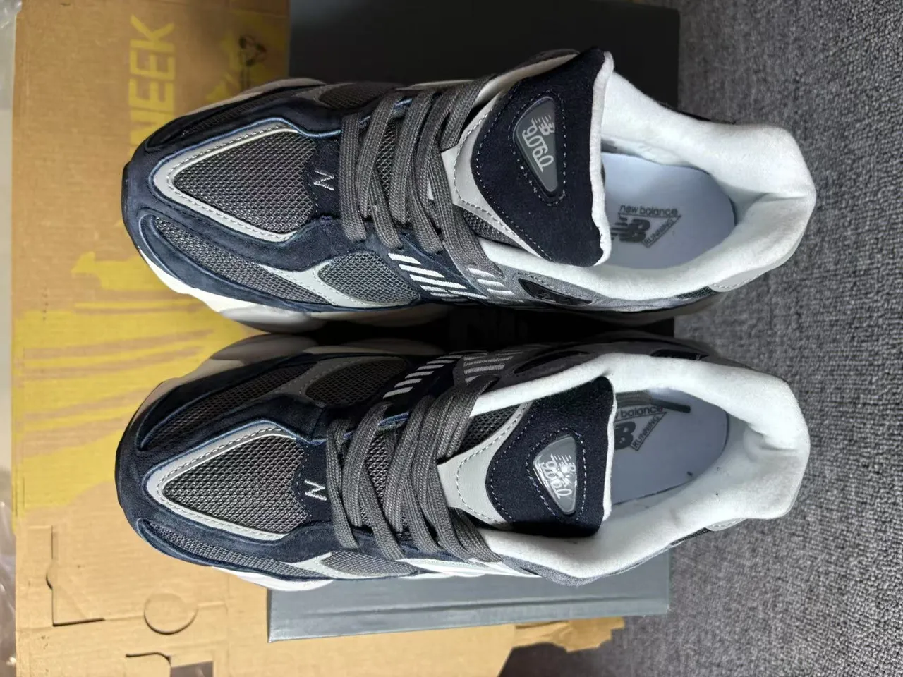 New Balance 9060 Gris Marine Sneakers à semelle épaisse 3