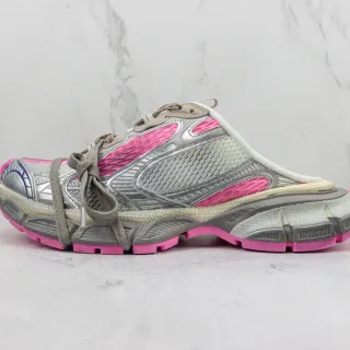 New Balance 9060 Gray Pink قاعدة متعددة الطبقات Mesh وتركيب تراكب Synthetic أحذية سميكة