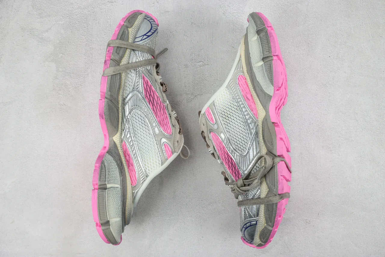 New Balance 9060 Gray Pink semelle multicouche Mesh et construction de superposition Synthetic baskets chunky 2