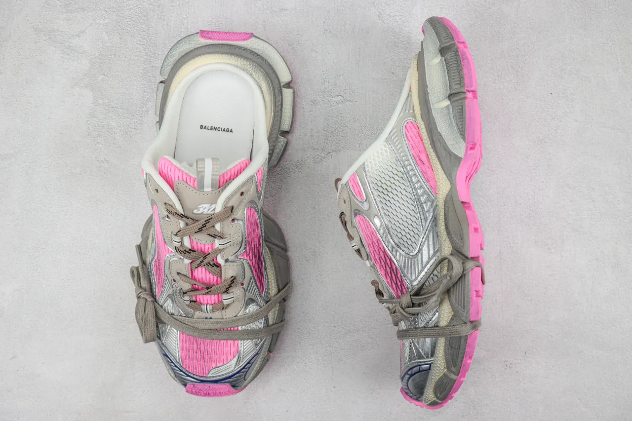 New Balance 9060 Gray Pink semelle multicouche Mesh et construction de superposition Synthetic baskets chunky 3