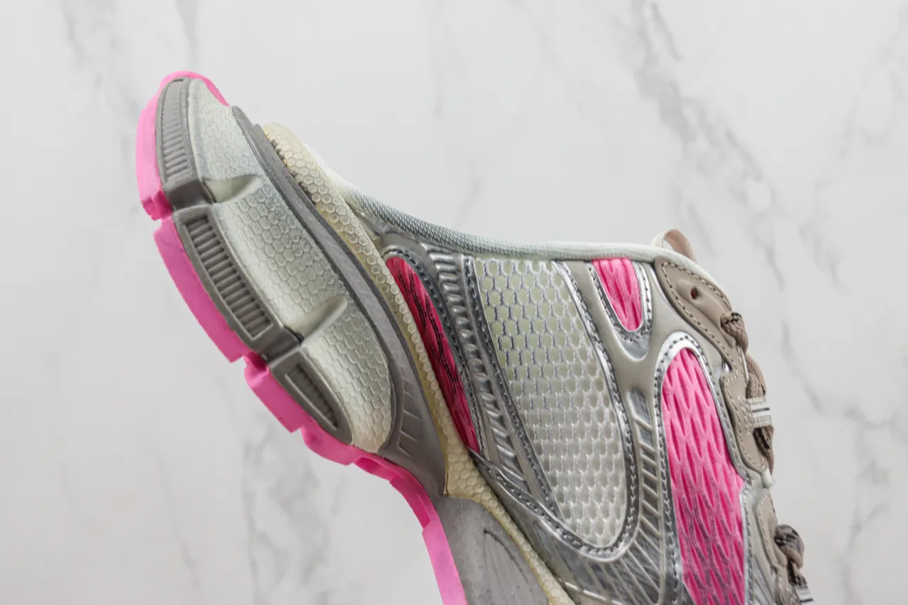 New Balance 9060 Gray Pink semelle multicouche Mesh et construction de superposition Synthetic baskets chunky 5