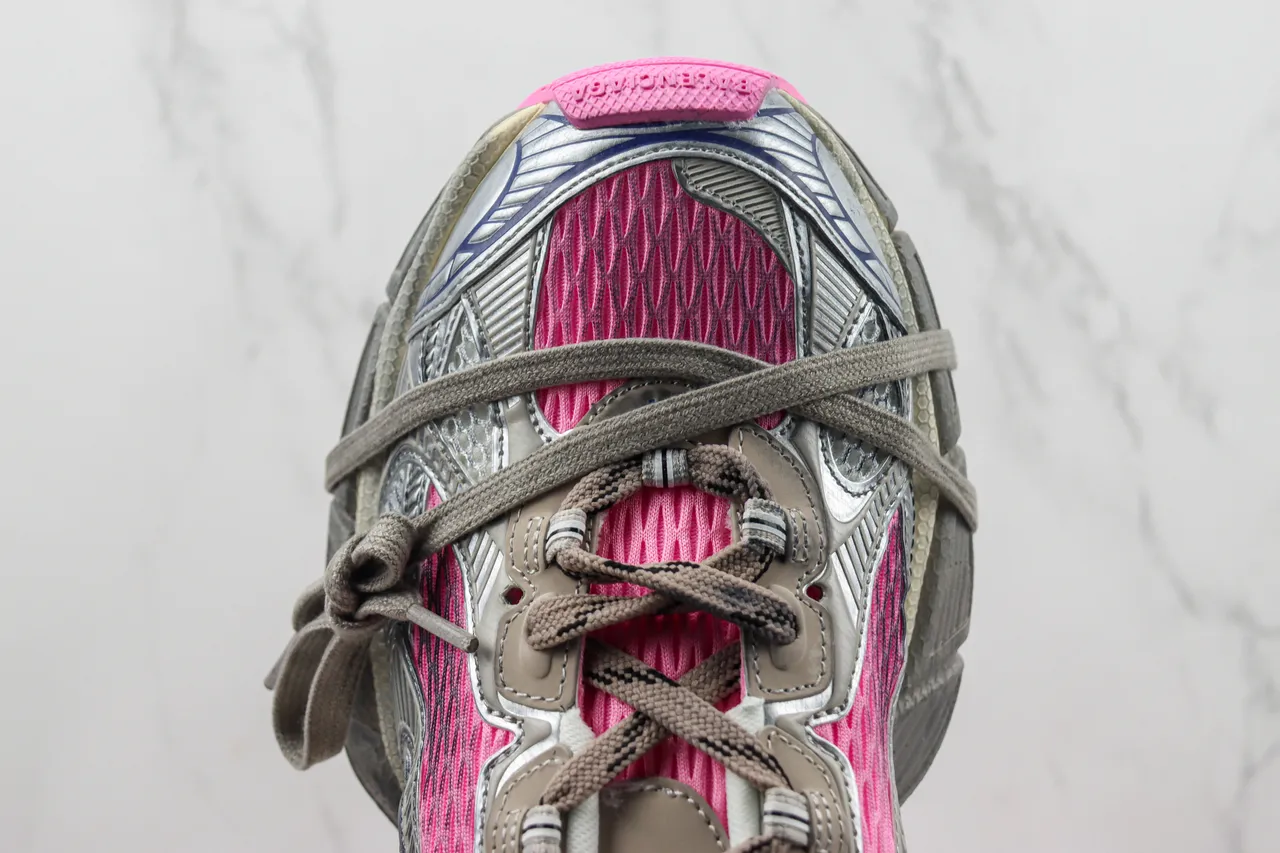 New Balance 9060 Gray Pink semelle multicouche Mesh et construction de superposition Synthetic baskets chunky 6