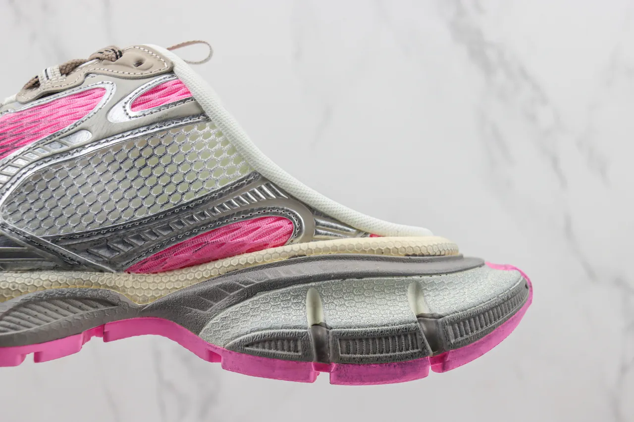 New Balance 9060 Gray Pink semelle multicouche Mesh et construction de superposition Synthetic baskets chunky 7