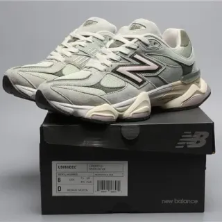 New Balance 9060 Sage Green and Off-White Lifestyle Sneakers