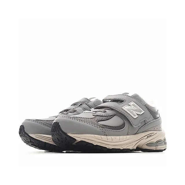 New Balance Beige Gris Fermeture de Sangle Velcro Col Forré de Fleece Sneakers Lifestyle 10
