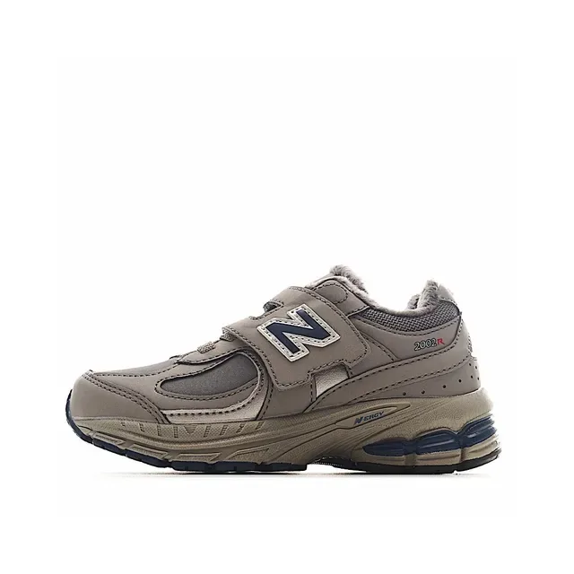 New Balance Beige Gris Fermeture de Sangle Velcro Col Forré de Fleece Sneakers Lifestyle 15