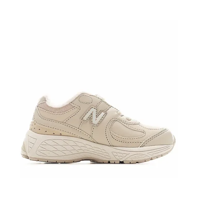 New Balance Beige Gris Fermeture de Sangle Velcro Col Forré de Fleece Sneakers Lifestyle 24