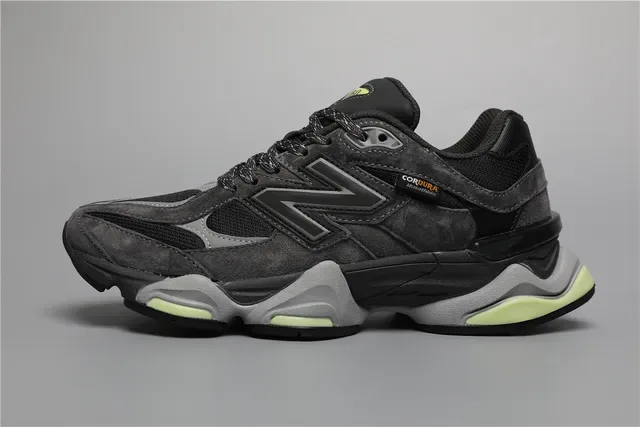 New Balance Negro Gris Silueta Gruesa Suede Y Malla Superior Zapatos Lifestyle 9